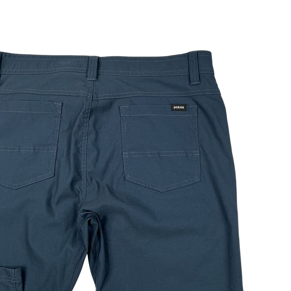 prAna Brion Pants II Mens 34x32 Grey Blue Standard Fit Nylon Stretch Performance - Picture 6 of 11